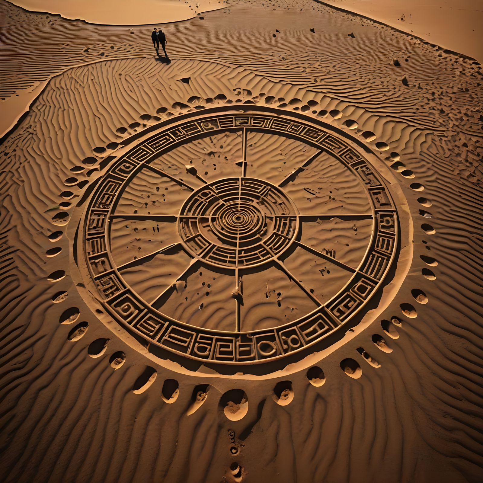 Ancient Desert Symbol Emerges at Dawn