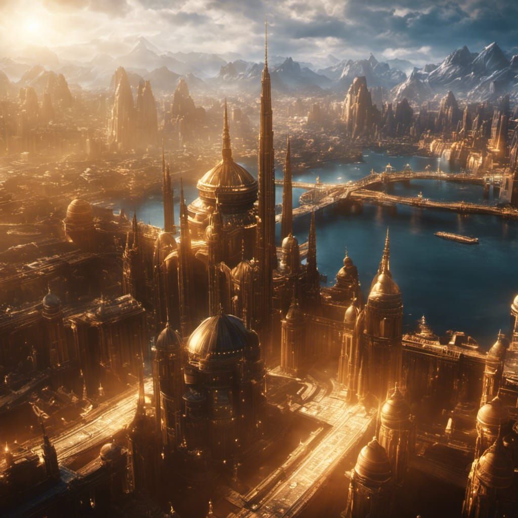 Photorealistic City of the Long Lost Star