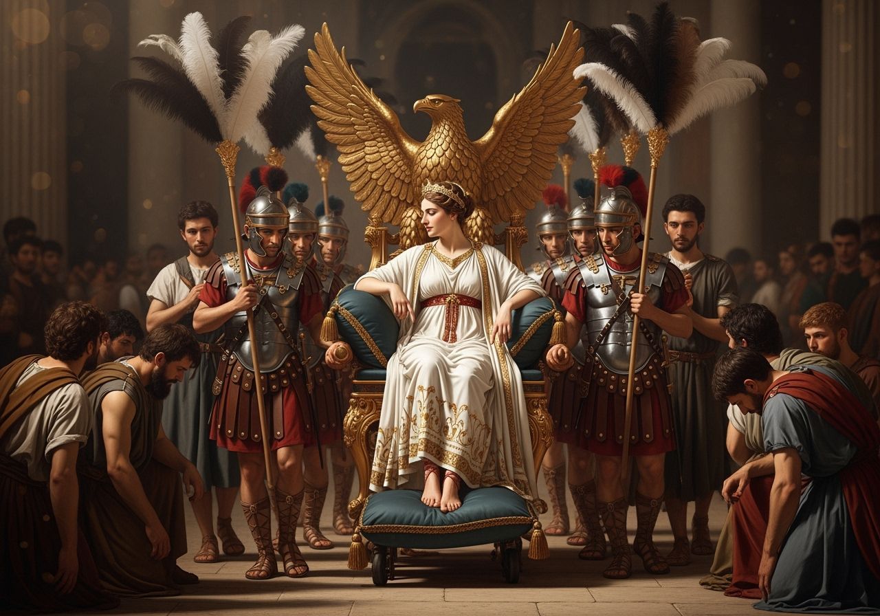 Roman Empress on Eagle Throne, Classical Style