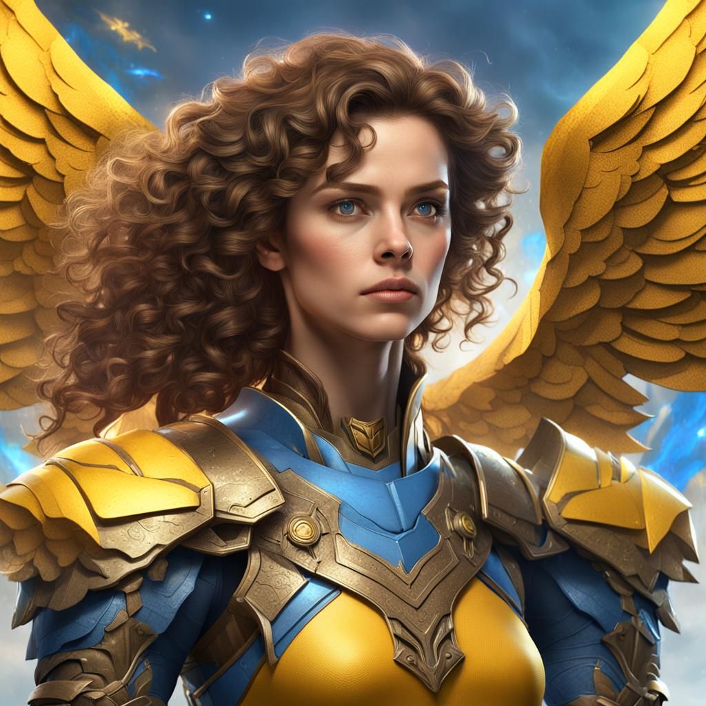 Wind Power Superhero in Detailed Matte Painting