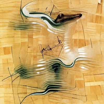 Abstract River Inspired by Marcel Duchamp