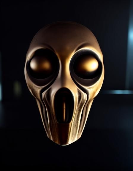 Dramatic Black and Gold Death Eater Mask