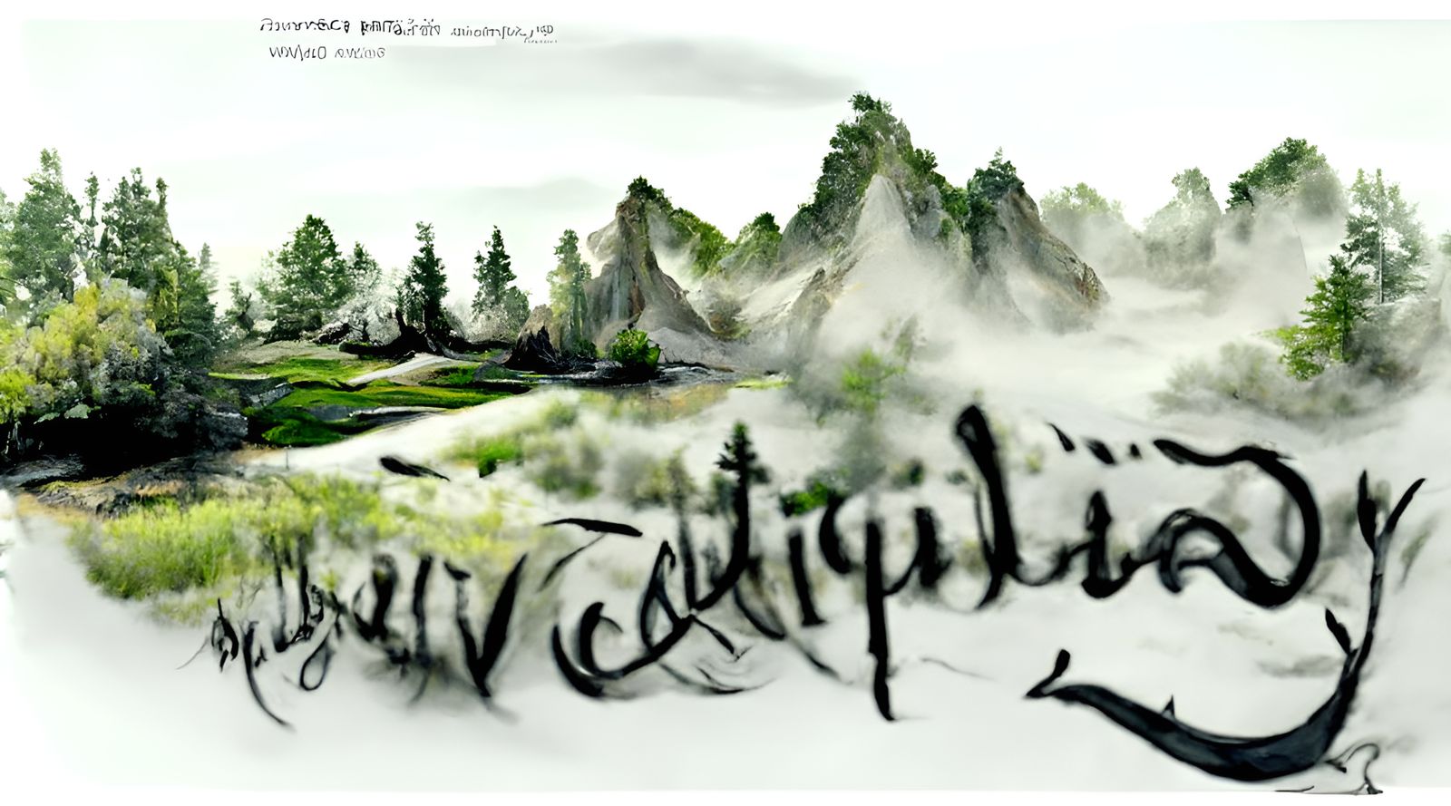 Calligraphic Landscape Photography in 16k Resolution
