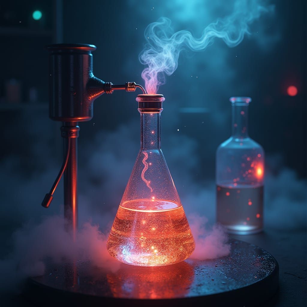 Mystical Titration Scene in Fantasy Concept Art Style