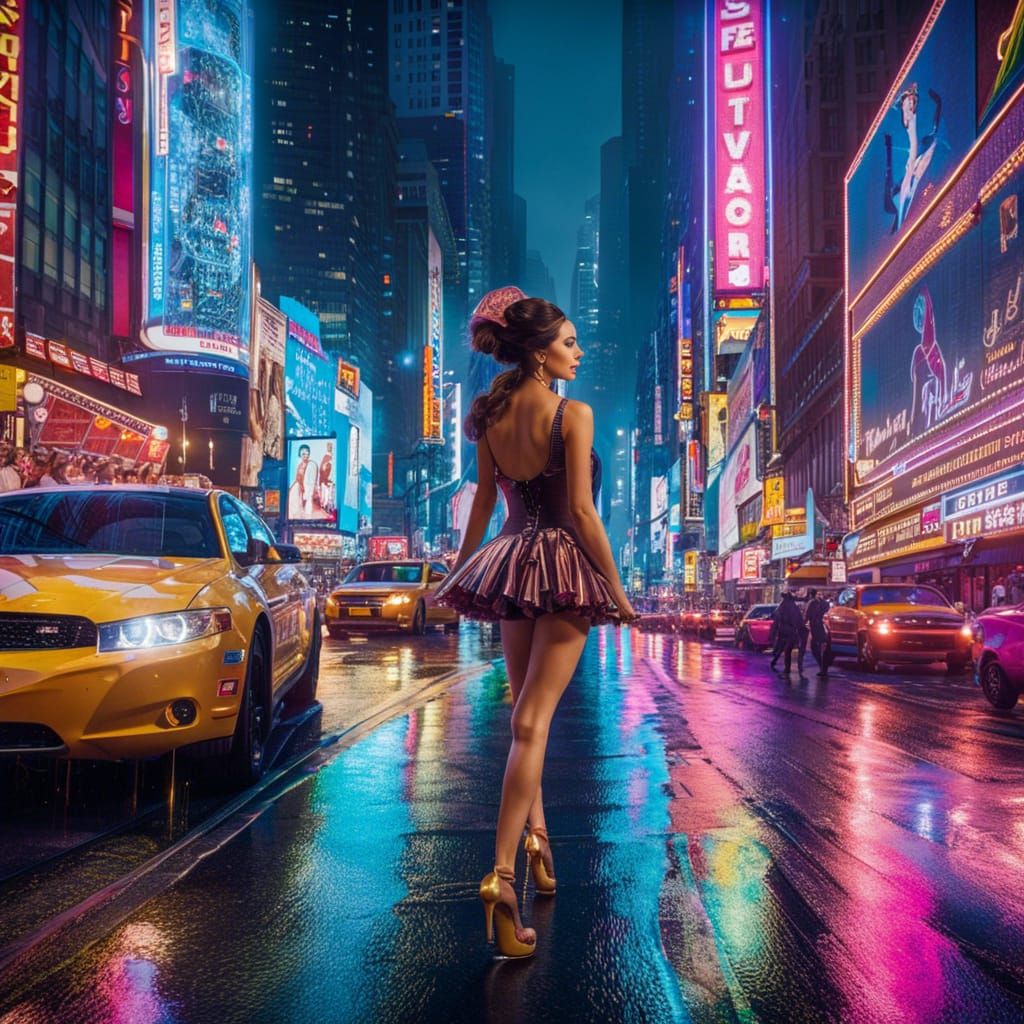 1940s Pin-Up Parade in Times Square