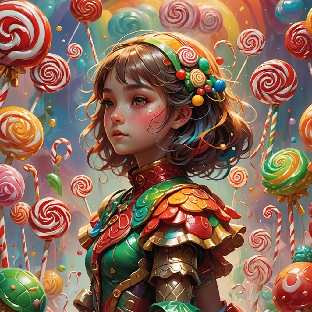 Girl in Sugar Dream World, Fantasy Concept Art