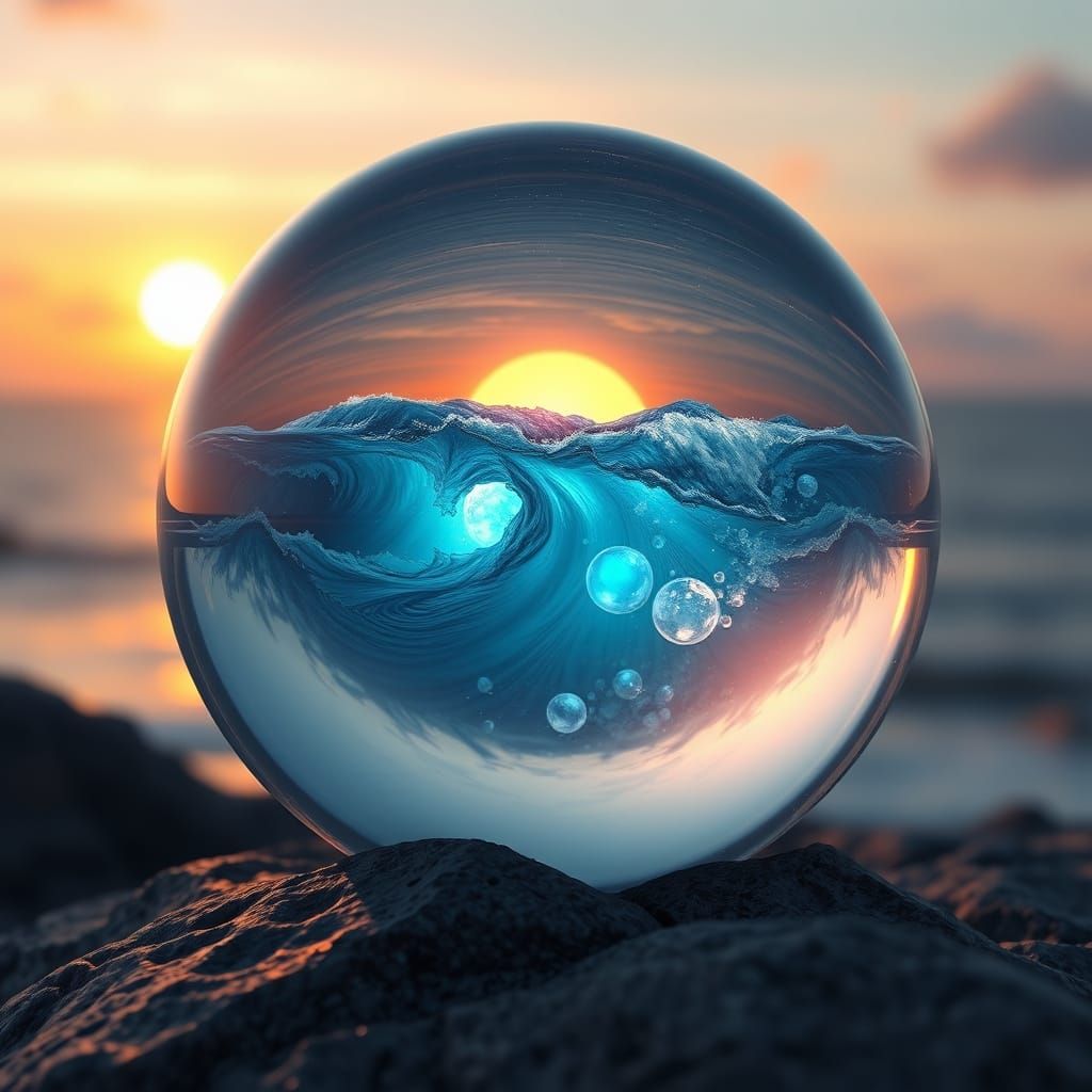 A Majestic Ocean Scene in Vibrant 8K Resolution