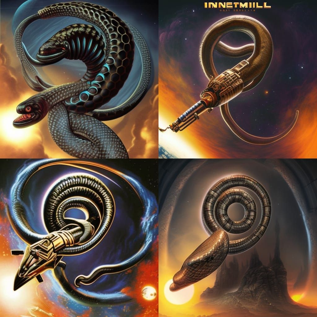 Infinite Space Snake Heavy Metal Album Art