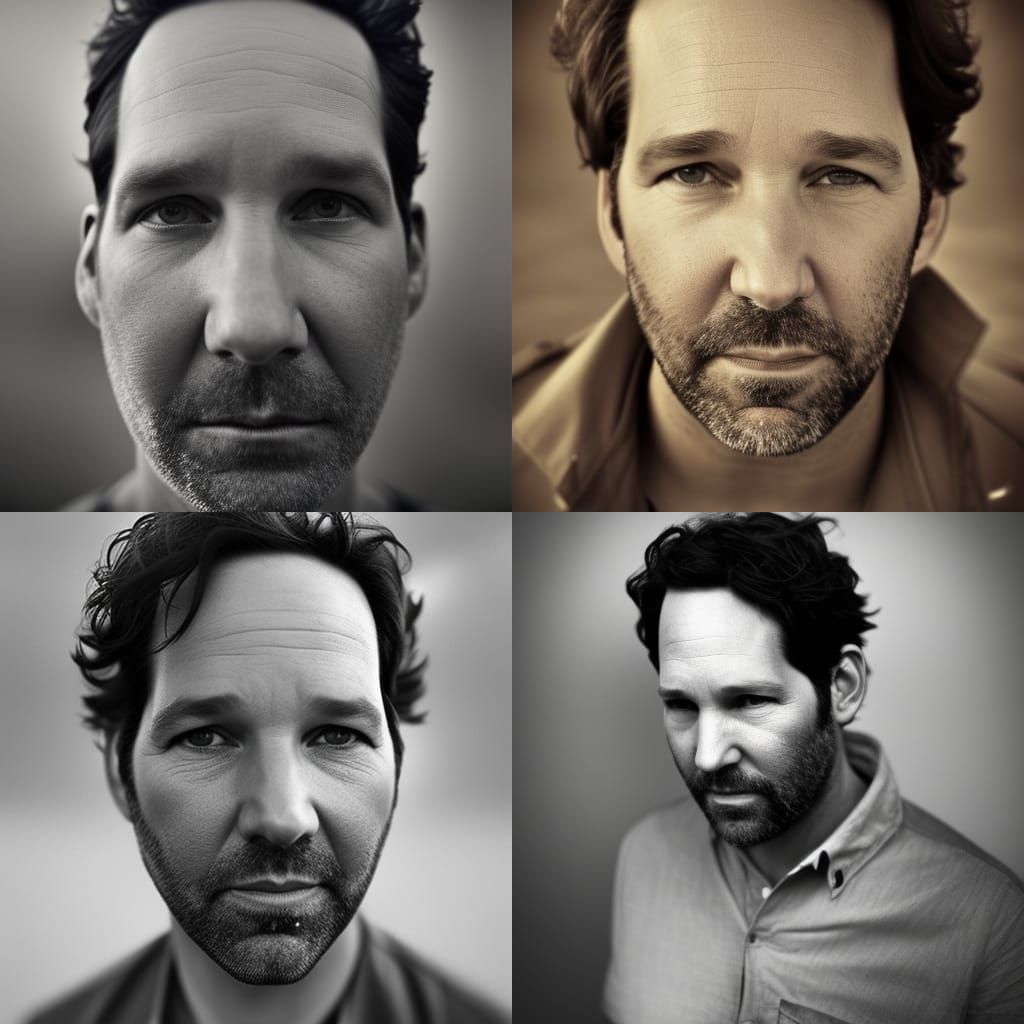 Paul Rudd Portrait Inspired by Street Photography