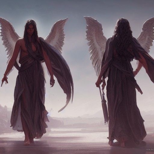 Biblically Accurate Angels in Detailed Matte Painting