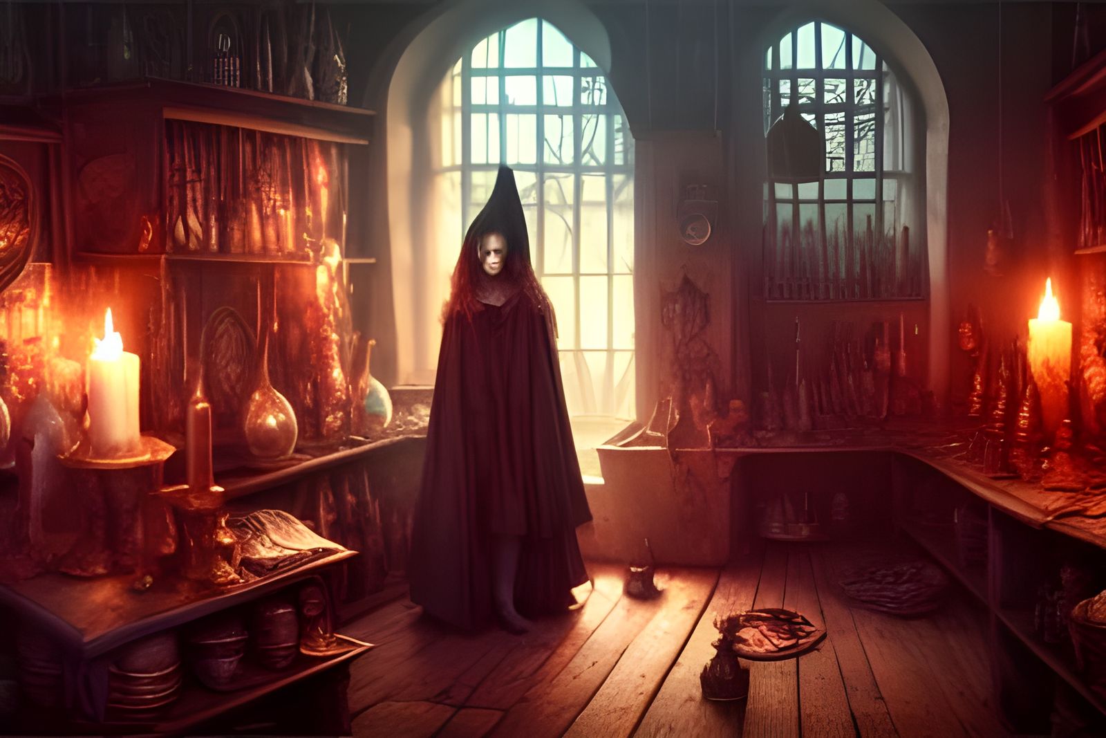Inside a Witch Shop: Detailed Fantasy Art