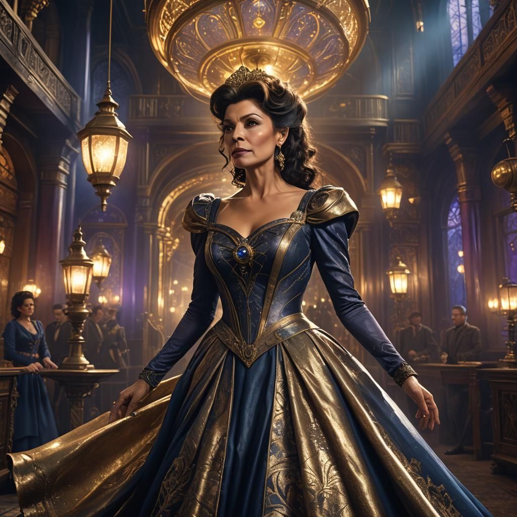 Deanna Troi in Steampunk Gown: Fantasy Concept Art