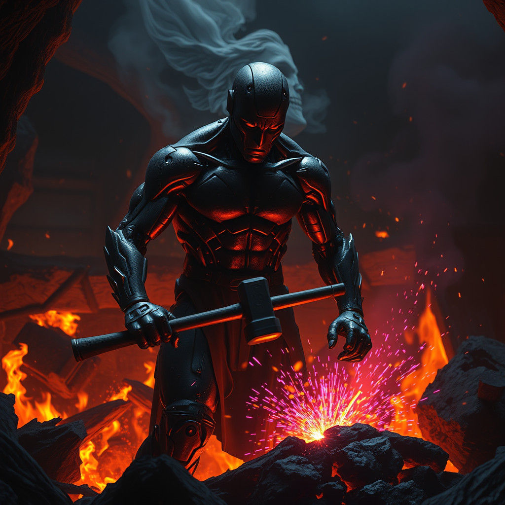 Iron Man Forged in Fire: A Biomechanical Dream