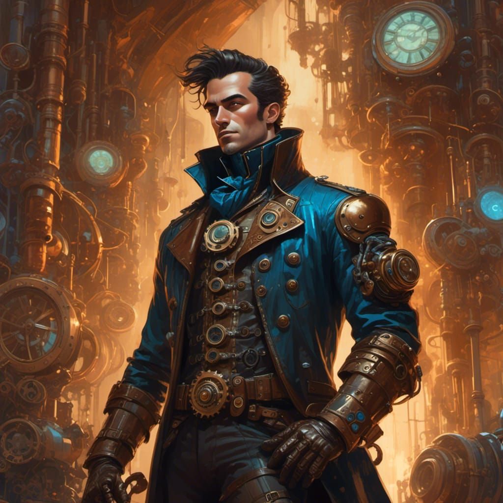 Steampunk Sorcerer Batman Conjuring Steam Storm