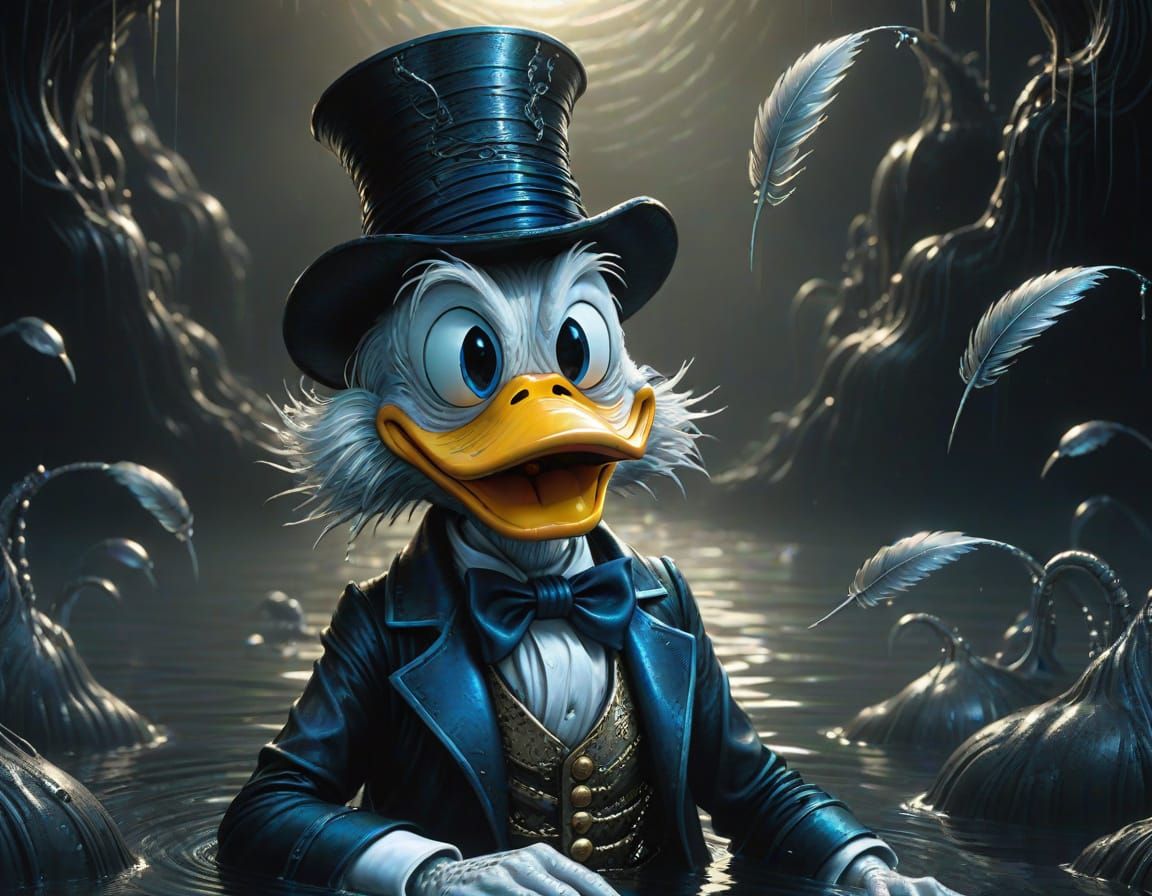 Scrooge McDuck in Biomechanical Art Style