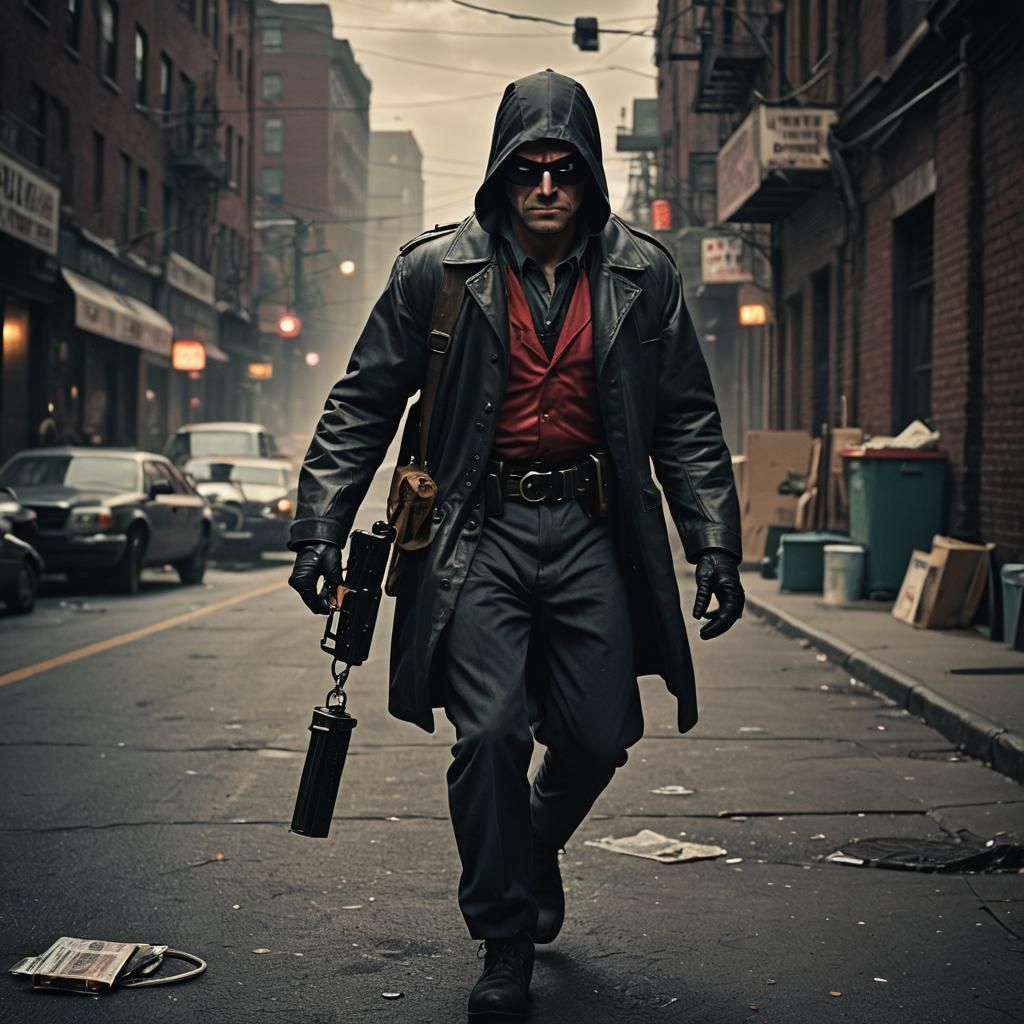 Noir Superhero Investigates Crimes in Metropolis