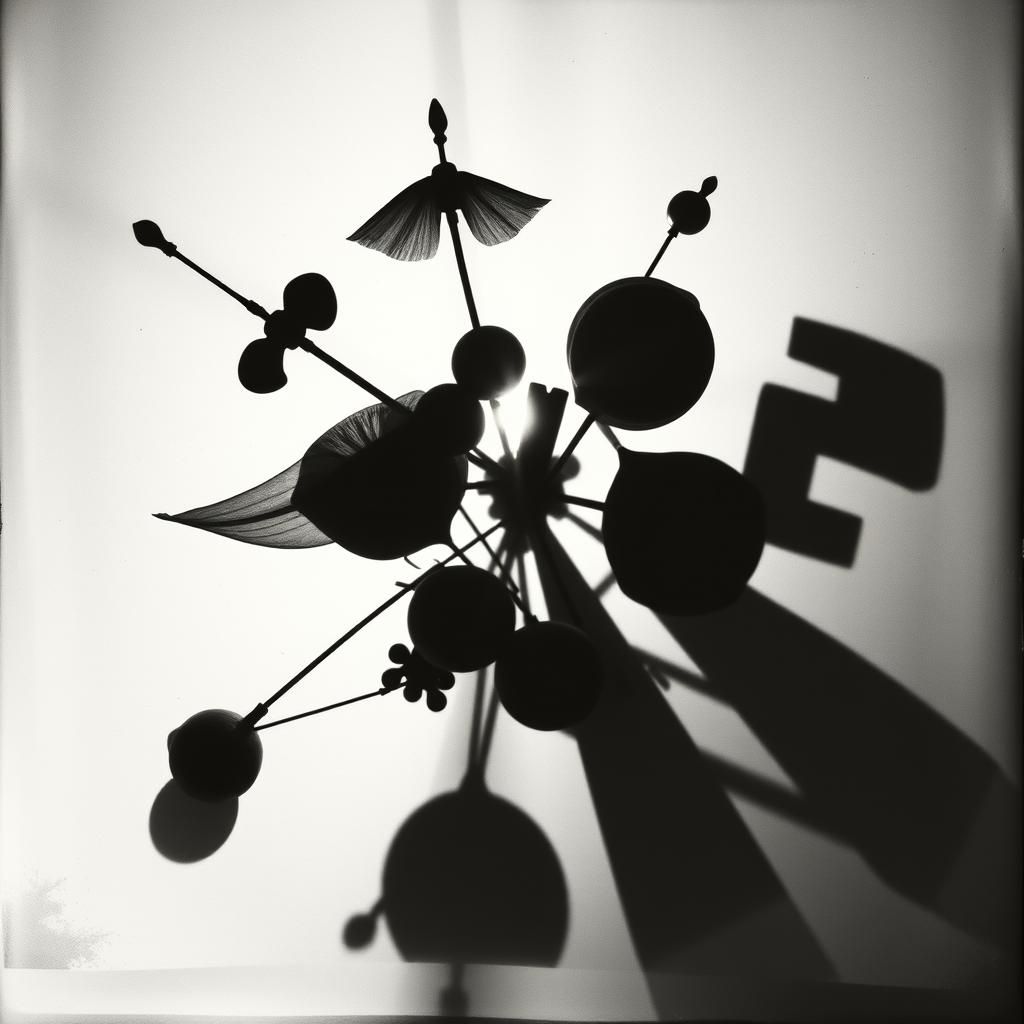 Abstract Photogram: Shadows and Light in Rayograph Style