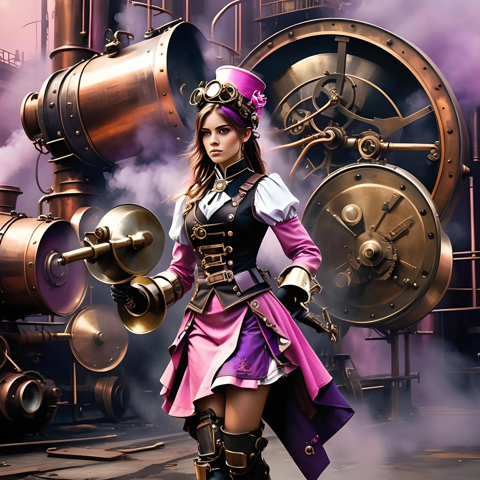 Steampunk Marching Band in Pink and Lavender