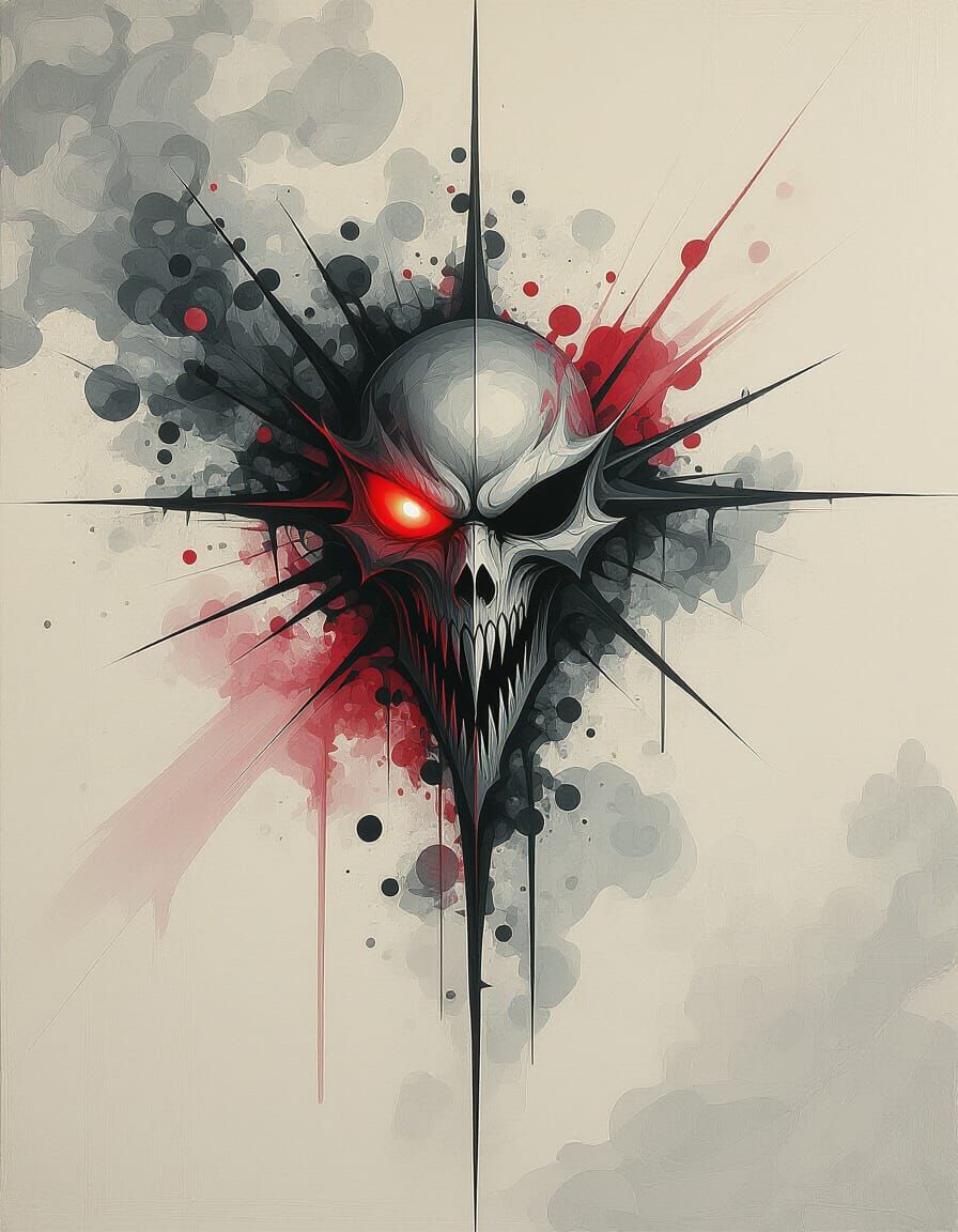 Abstract Photorealistic Horror Collage in Soft Painting Styl...