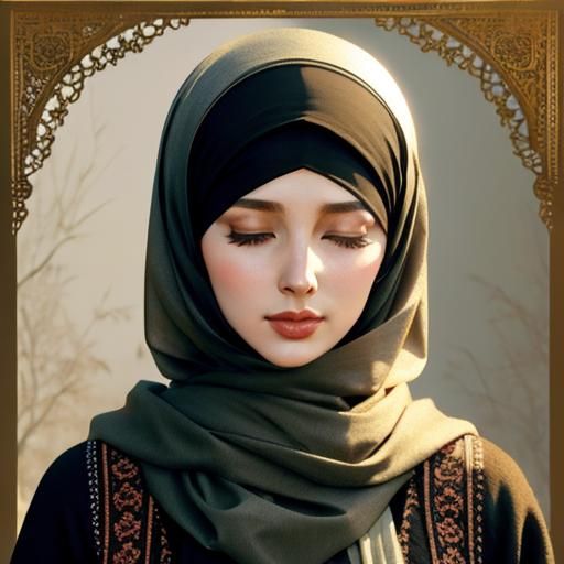 Beautiful Woman in Hijab Portrait