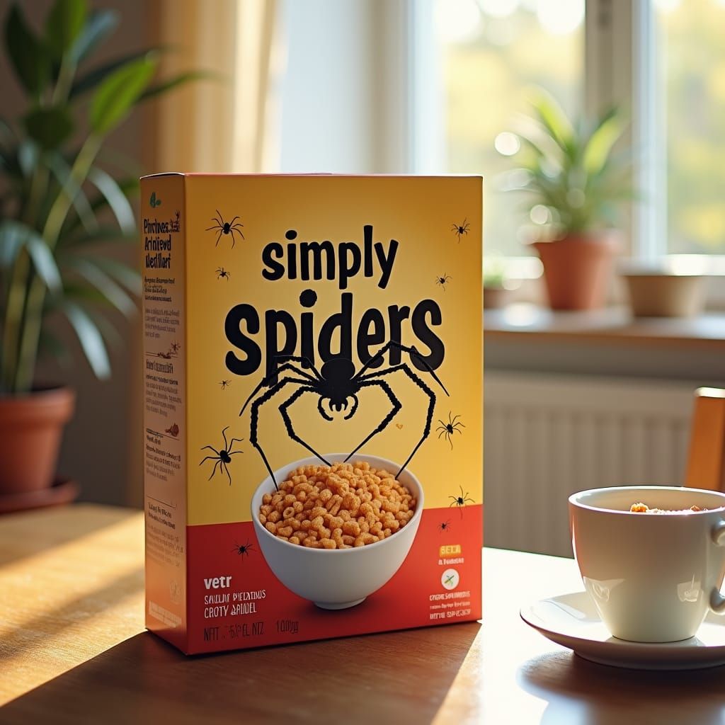 Simply Spiders Cereal Box Art