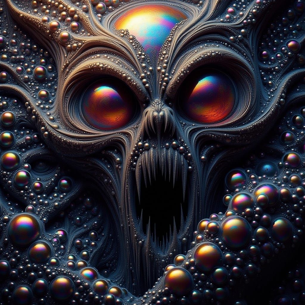 Dark Fantasy Scene in Visceral Digital Painting Style