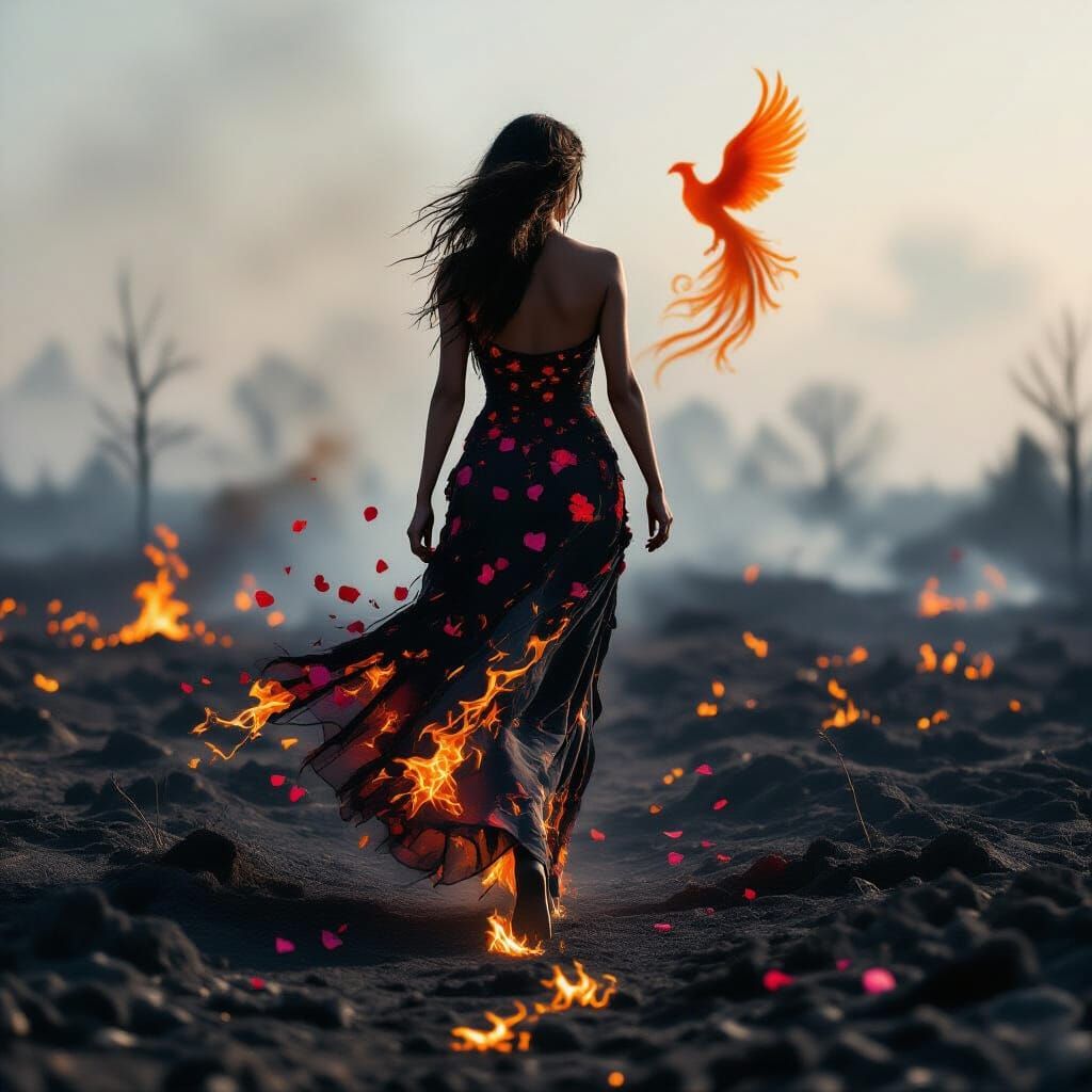 Woman of Fire and Ash: Rebirth Silhouette