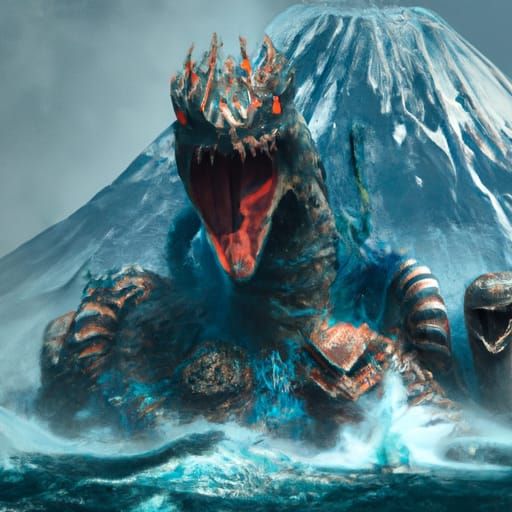 Kaiju Kraken Emerges from Underwater Volcano