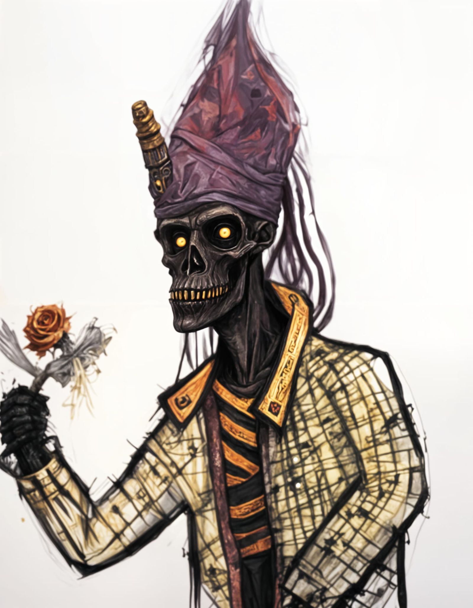 Surreal Ghoul on Catwalk: Horror Fashion Sketch