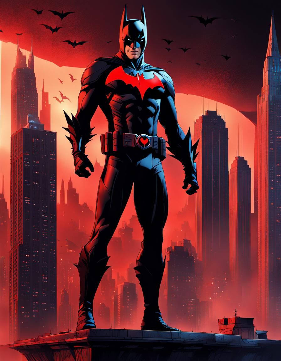 Batman Beyond in Neo-Gotham: Digital Matte Painting