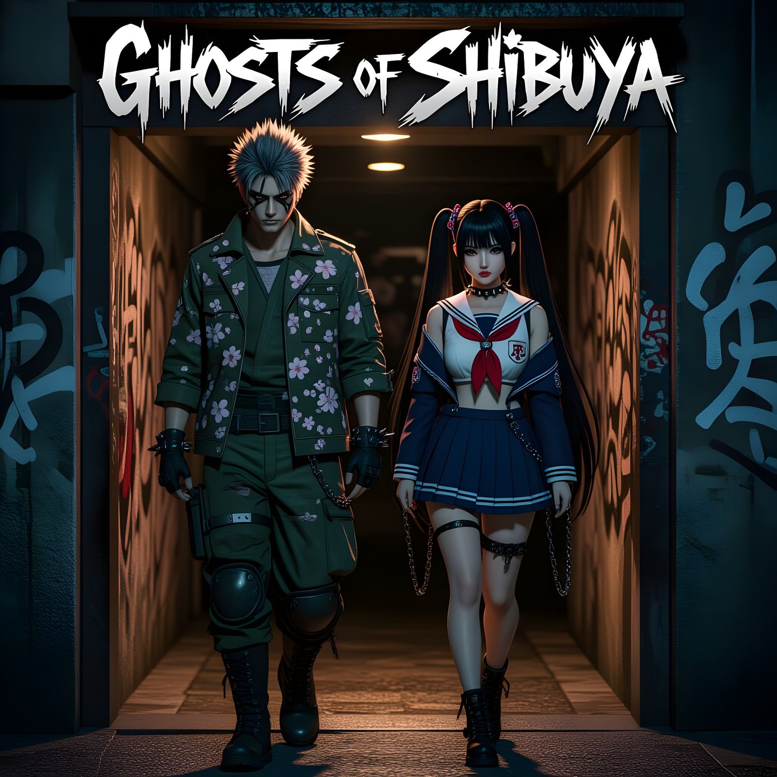 「渋谷の亡霊-2」Shibuya no Bōrei-2 - Ghost of Shibuya-2 (PUNK fashi...