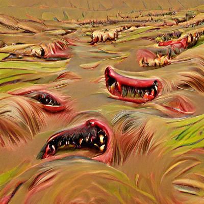 Nightmarish Dog Flesh Landscape