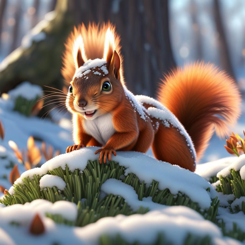 Spring Awakening: 3D Cartoon Landscape