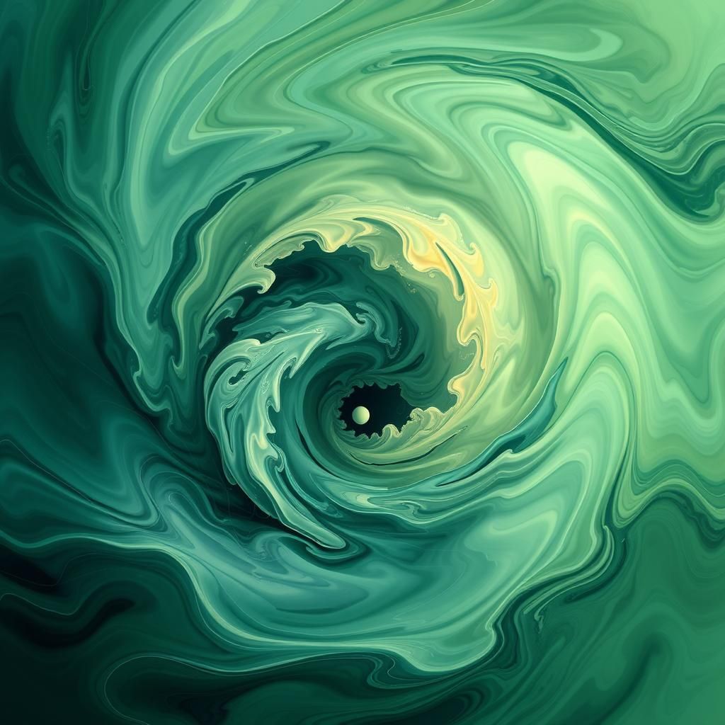 Harmonious Yin & Yang Vortex in Digital Art Style