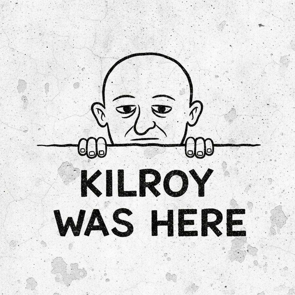 Line Art "Kilroy Was Here"