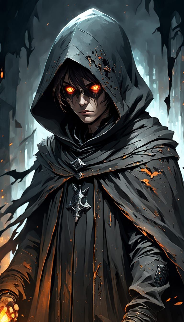 Ominous Cloaked Figure Emerges in Dark Fantasy Art