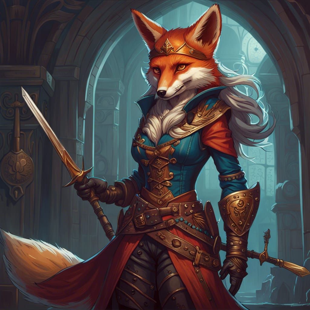 Female Fox Assassin in Detailed Digital Art