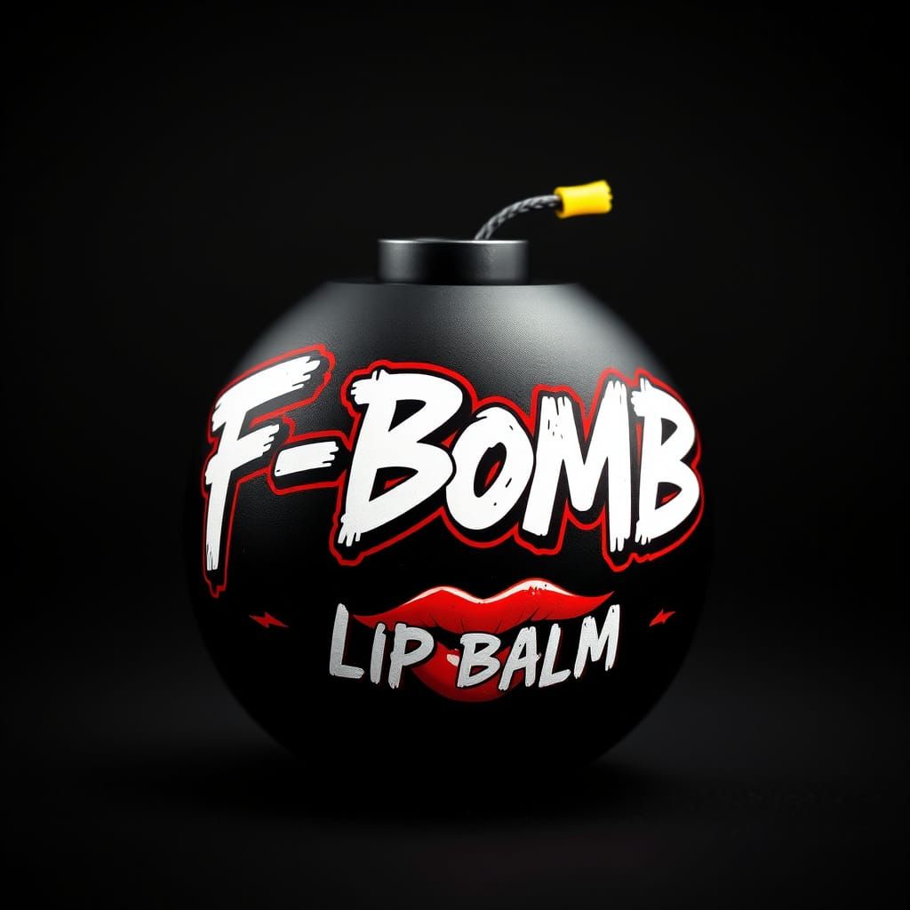 Graffiti Lip Balm Label in Bold, Edgy Style