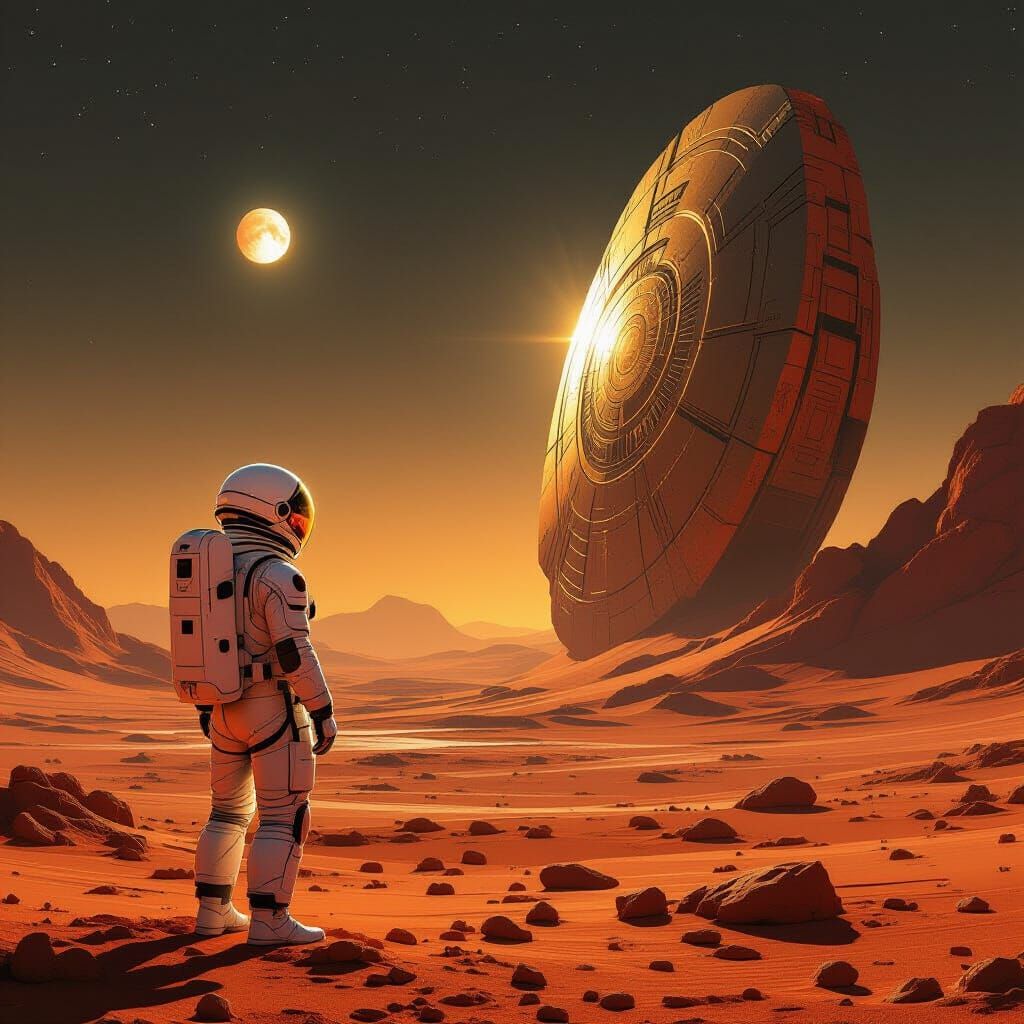 Astronaut Discovers Ancient Alien Artifact on Desolate Plane...