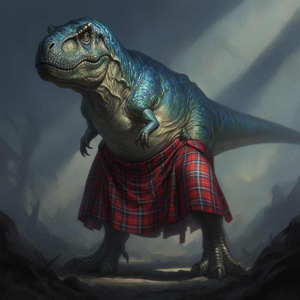 Cultosaurus Erectus in a Kilt