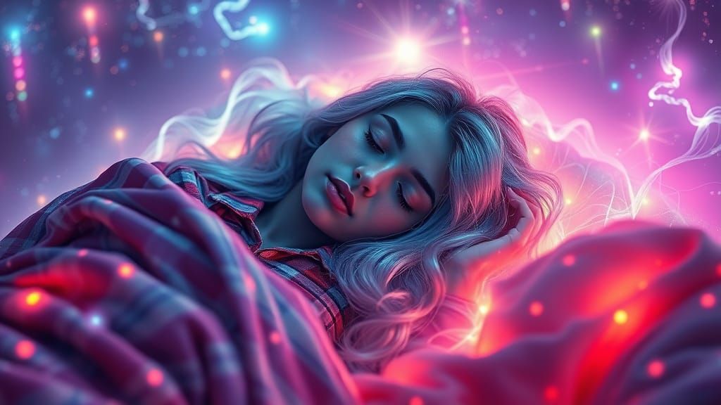 Ethereal Goddess Floating in Celestial Heavens