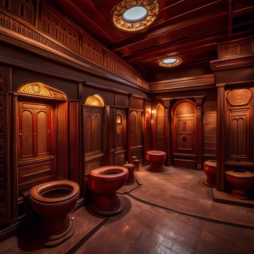 Historical Toilets Collection: Hyperrealistic and Intricatel...