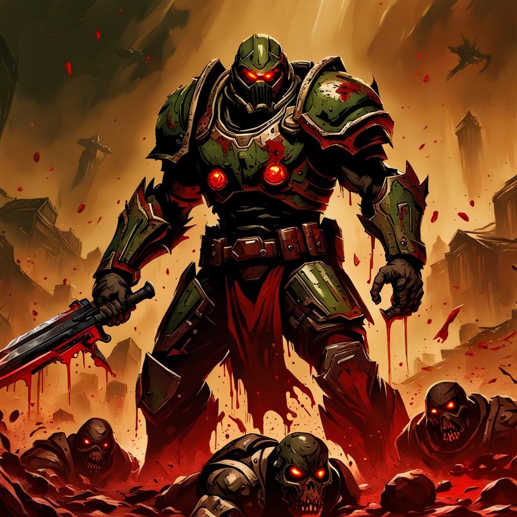 Doom Slayer: A Bloody Scene of Carnage