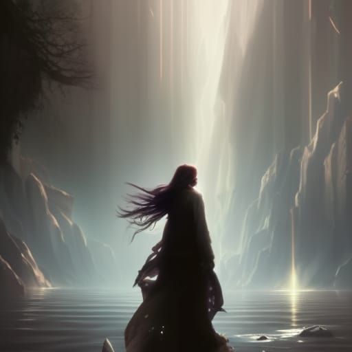 Epic Rainbow Lightning Storm in Dark Fantasy