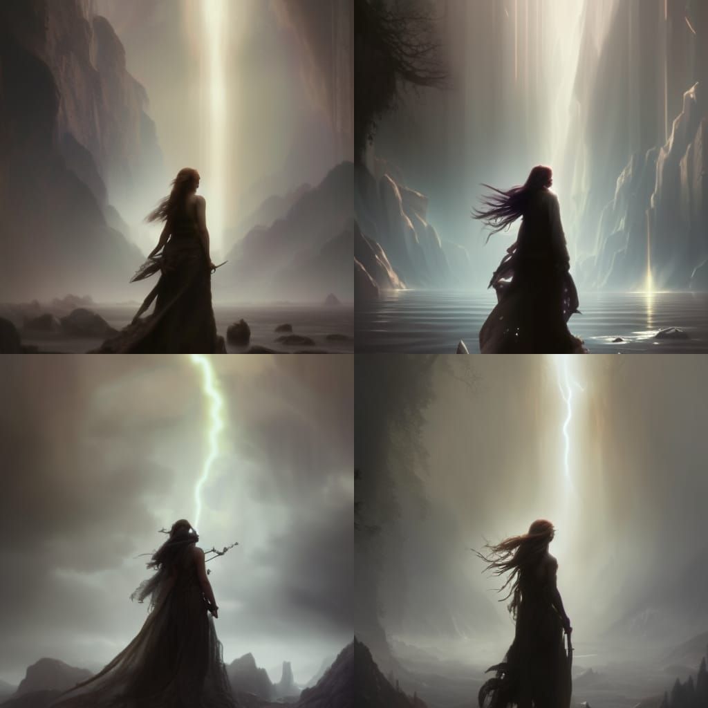 Dark Fantasy Landscape with Dynamic Lighting