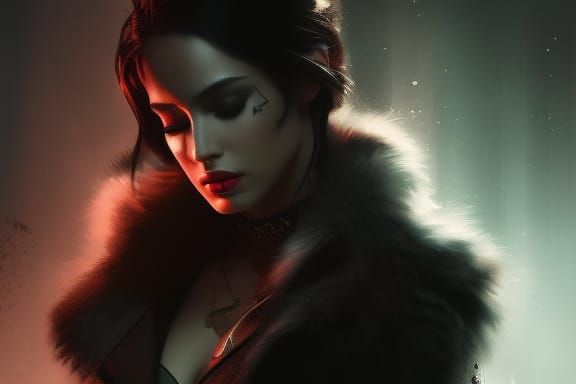 Noir Encounter: Femme Fatale in Expressionist Style