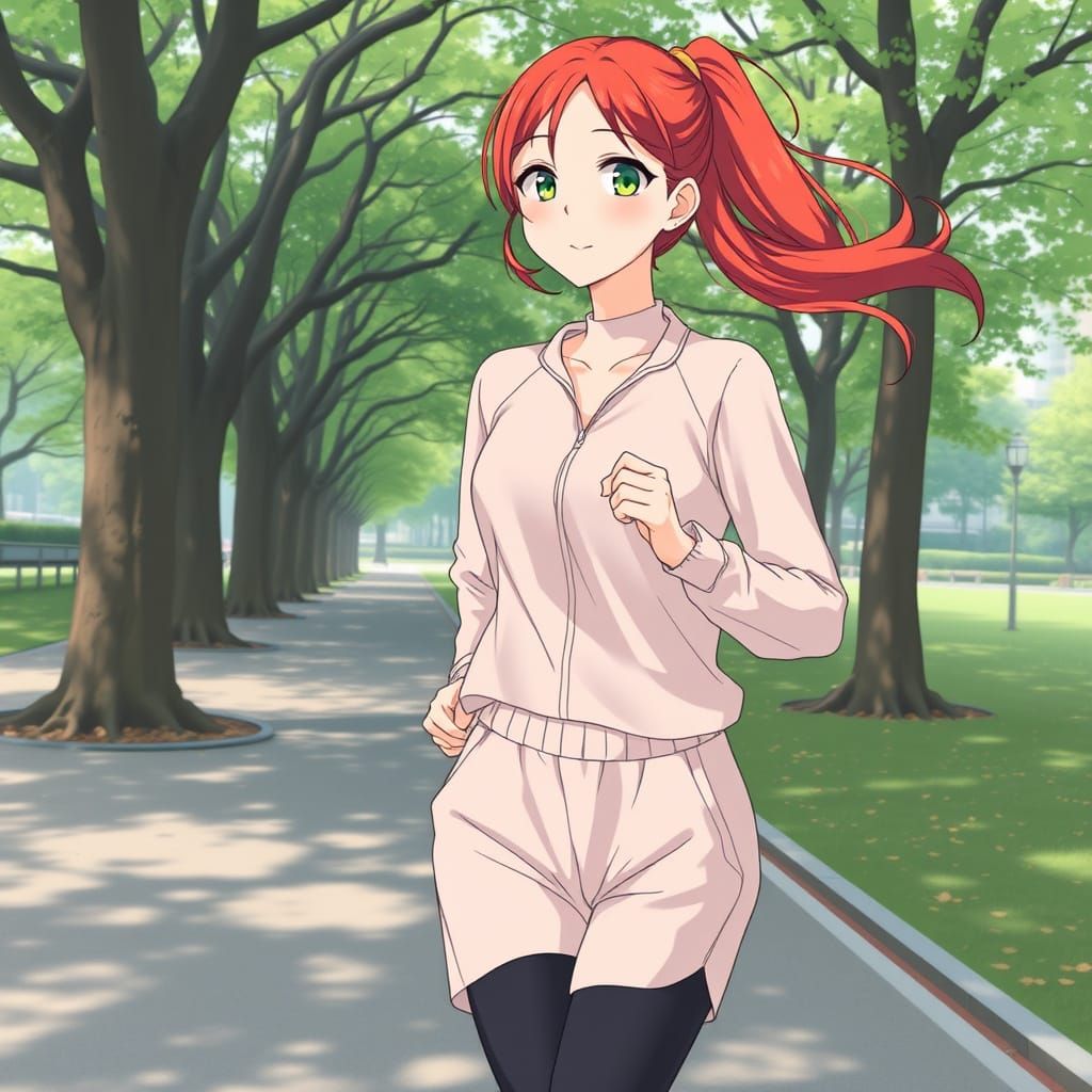 Delicate Morning Jog in Yoyogi Park