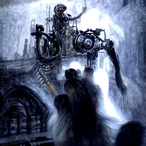 Dieselpunk Party with Lasers, Hyperrealistic Rendering