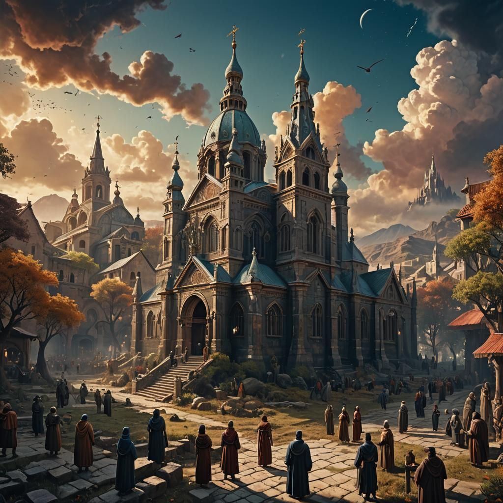 Fantastical Matte Painting in Deep Color