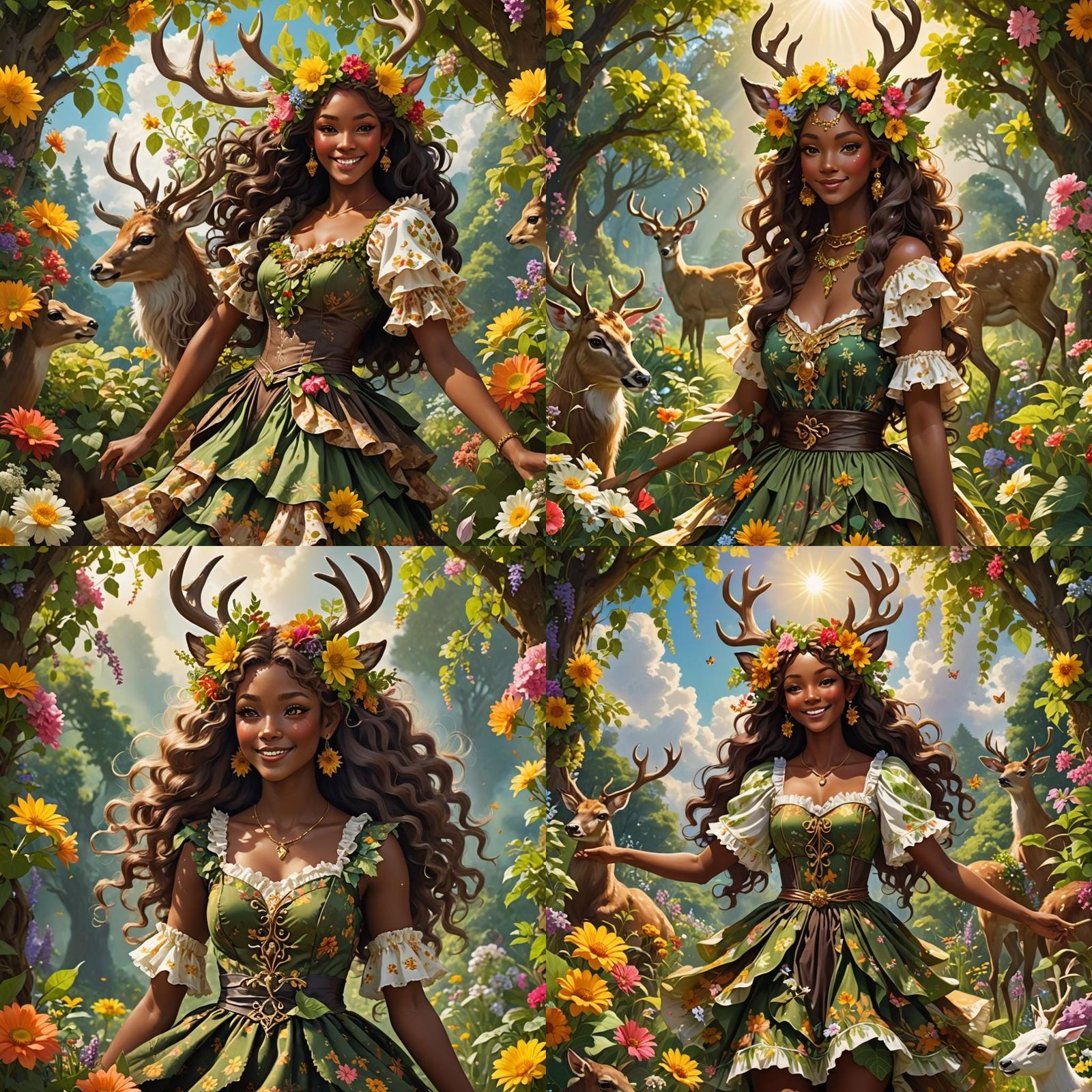 Golden Satyr in Floral Paradise